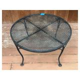 Round Metal Mesh Patio Coffee Table