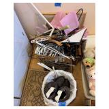 Assorted Collection of Clothing Hangers and Household Items