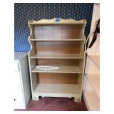 Ethan Allen Painted Wood Bookcase with Floral Detail