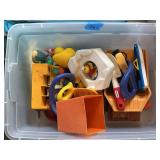 Assorted Plastic Toy Lot Including Little Tikes Shovel and Play Cash Register