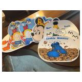 Collection of 1970s Character Placemats Featuring Disney and Sesame Street