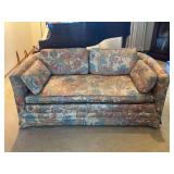 Floral Upholstered Loveseat, 5 x 2 x 3 Feet