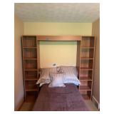 Wood Laminate Bedside Storage Bridge Unit