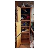 Tall Wooden Storage Cabinet with Shelving