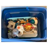 Assorted Space-Themed Plastic Toy Vehicles and Playset Components