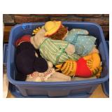 Collection of Character Plush Toys Including Garfield, Mickey Mouse, Minnie Mouse, and Elephant