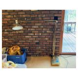 Adjustable Brass Finish Floor Lamp with Articulating Arm