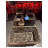 Bathroom Accessory Set with Tissue Box Covers, Soap Dispenser, and Basket