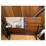 Wooden Slat Bench with Cast Iron Ends