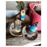 Assorted Metal Industrial Spools and Anchors