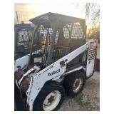 Bobcat 553 Skid Steer, 
machine only, no attachments,
NEW TIRES, Jim had this machine running, now it will not start,
S/N 516312093
(Jim Pritchard Estate)
LOCATION: Boody, IL
CONTACT: Vern @ 217-823-2