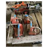 Collection of Five Assorted Chainsaws