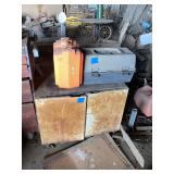 Tool Storage Cabinet with Assorted Tool Cases and Power Tools