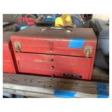Test Rite Metal Tool Box with Assorted Hand Tools and Power Tool Batteries