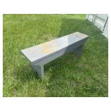Painted Wood Bench