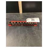Mac Tools Metric Socket Set 3/8” Dr. in Red Metal Tray
