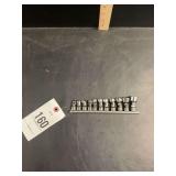 Snap-on Swivel Socket Set on Metal Rail 1/4” Dr.