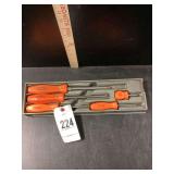 Snap-on Screwdriver Set with Plastic Storage Tray