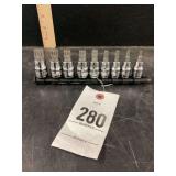Metric Triple Square Spline Bit Socket Set on Rail