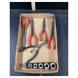 Assorted Pliers and Automotive Disconnect Tool Set