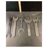 Assorted Industrial Spanner and Open-End Wrenches, Set of 5