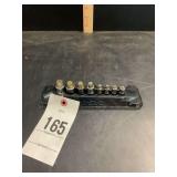 Snap-on Hex Bit Socket Set on Rail 1/4” to 3/8” Dr.