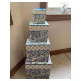 Set of Four Decorative Stacking Boxes