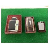 3 Ronson Lighters Including Mastercase and Case Lighter Set