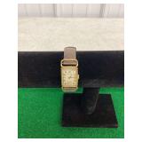 Hamilton Rectangular Wristwatch with Leather Strap