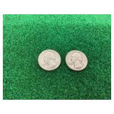 (2) 1940 Washington Quarter
