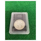 1925 Peace Silver Dollar, Philadelphia Mint, Slabbed