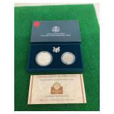 1992 US Mint Columbus Quincentenary Two-Coin Uncirculated Set