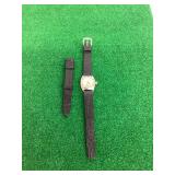 Waltham Tonneau Enamel Dial 14K White Gold Manual Wind Wristwatch