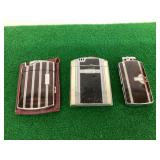 3 Ronson Combination Cigarette Case and Lighter Set
