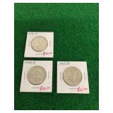 (3) Walking Liberty Half Dollar (1) 1941-D, (1) 1945-S, (1) 1945-D