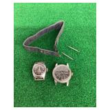 2 Wristwatches: Waltham Type A-17 Military Watch and W.D.P. Zorro Character Watch