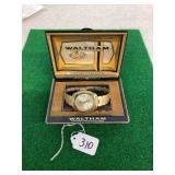 Waltham 17 Jewel Shock-Resistant Wristwatch with Original Presentation Case