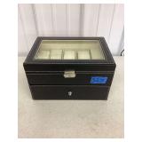 Watch Storage Case with 20 Compartments and Locking Mechanism