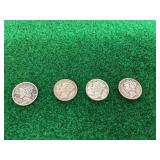 (4) Mercury Dime (1) 1935, (1) 1942, (2) 1944