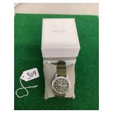 Seiko 5 Automatic 21 Jewels Field Watch with Green Canvas Strap