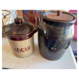 Two-Piece Ceramic Crock Set with Lids