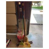 Assorted Cleaning Tools and Paver Sand Bags