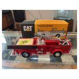 Ertl 1/30 Scale Caterpillar American LaFrance Die-Cast Fire Truck Bank