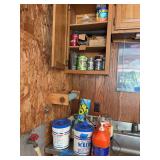 Assorted Workshop Hardware and Cleaning Supplies Collection