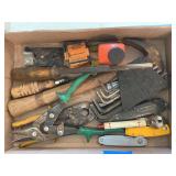 Assorted Hand Tool Collection with Stanley Utility Knife and Wiss Snips