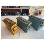 Collection of Three Metal Utility Storage Boxes