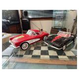 Set of Two Chevrolet Corvette Model Cars