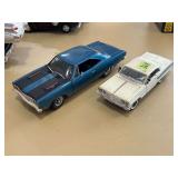 Set of Two Diecast Model Cars: Plymouth Road Runner and Chevrolet Impala