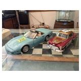 Lot of Two Diecast Model Cars: NASCAR Oldsmobile and Chevrolet Corvette