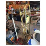 Yellow Metal Appliance Hand Truck with Ratchet Strap